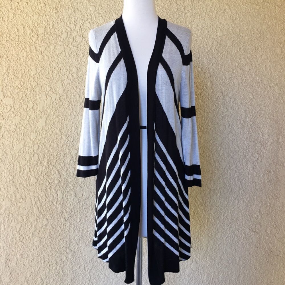 Chicos Black and White‎ Open Cardigan Women´s Size1